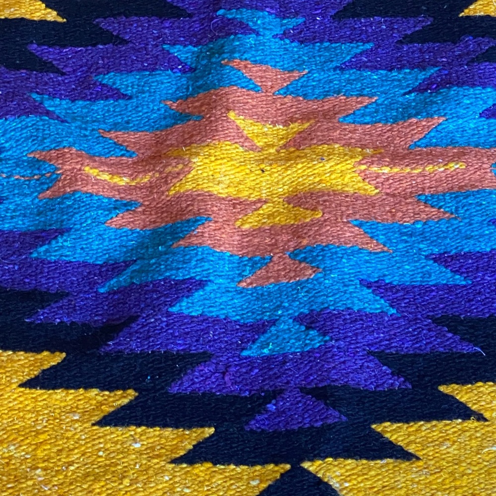 SoldNative American design Blanket/Rug Vintage